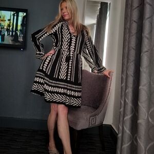Anthropologie Batik Print Boho Dress Small